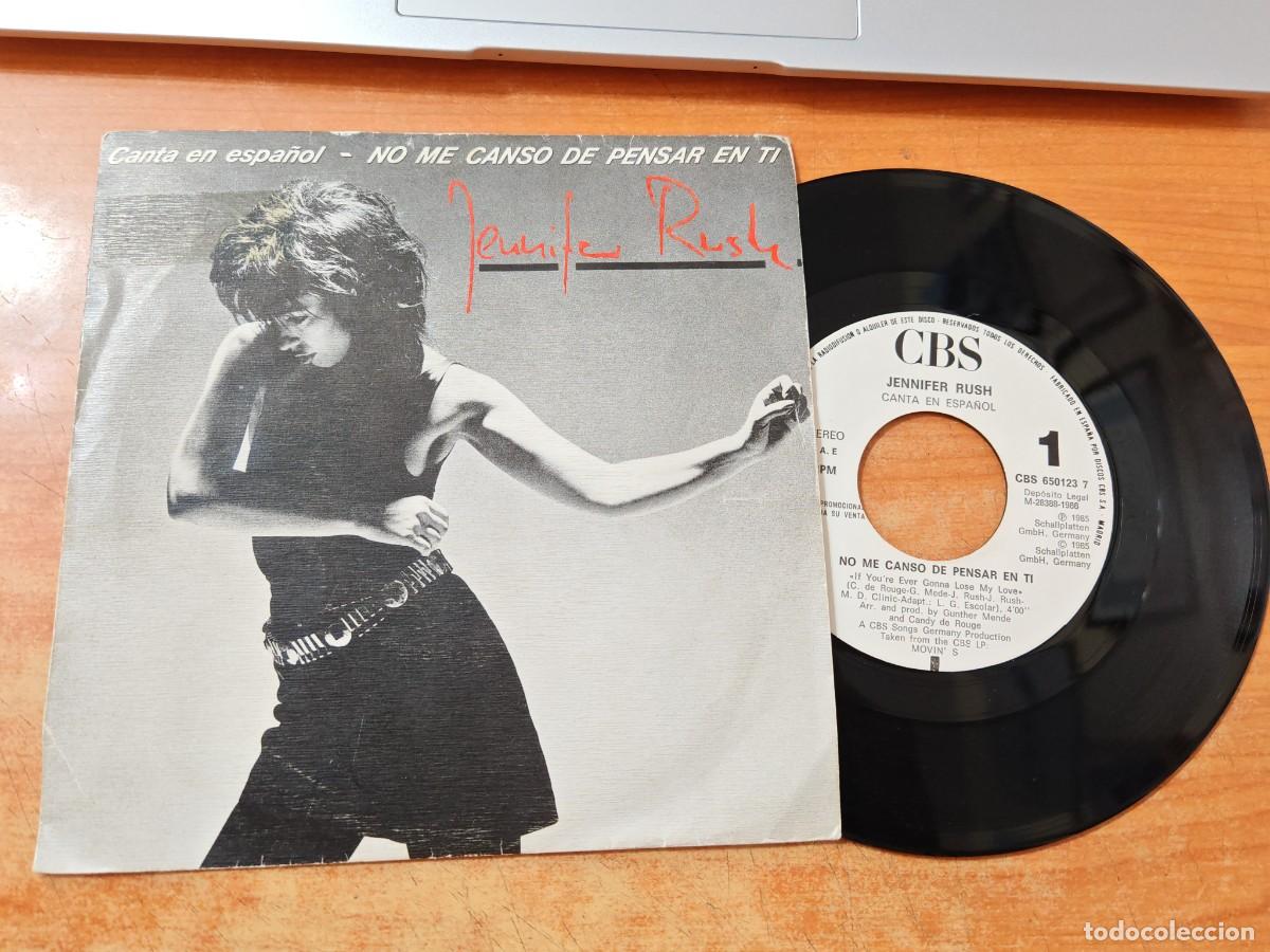 Discos de vinilo: JENNIFER RUSH No me canso de pensar en ti CANTADO EN ESPA&Ntilde;OL SINGLE VINILO PROMO 1986 1 TEMA