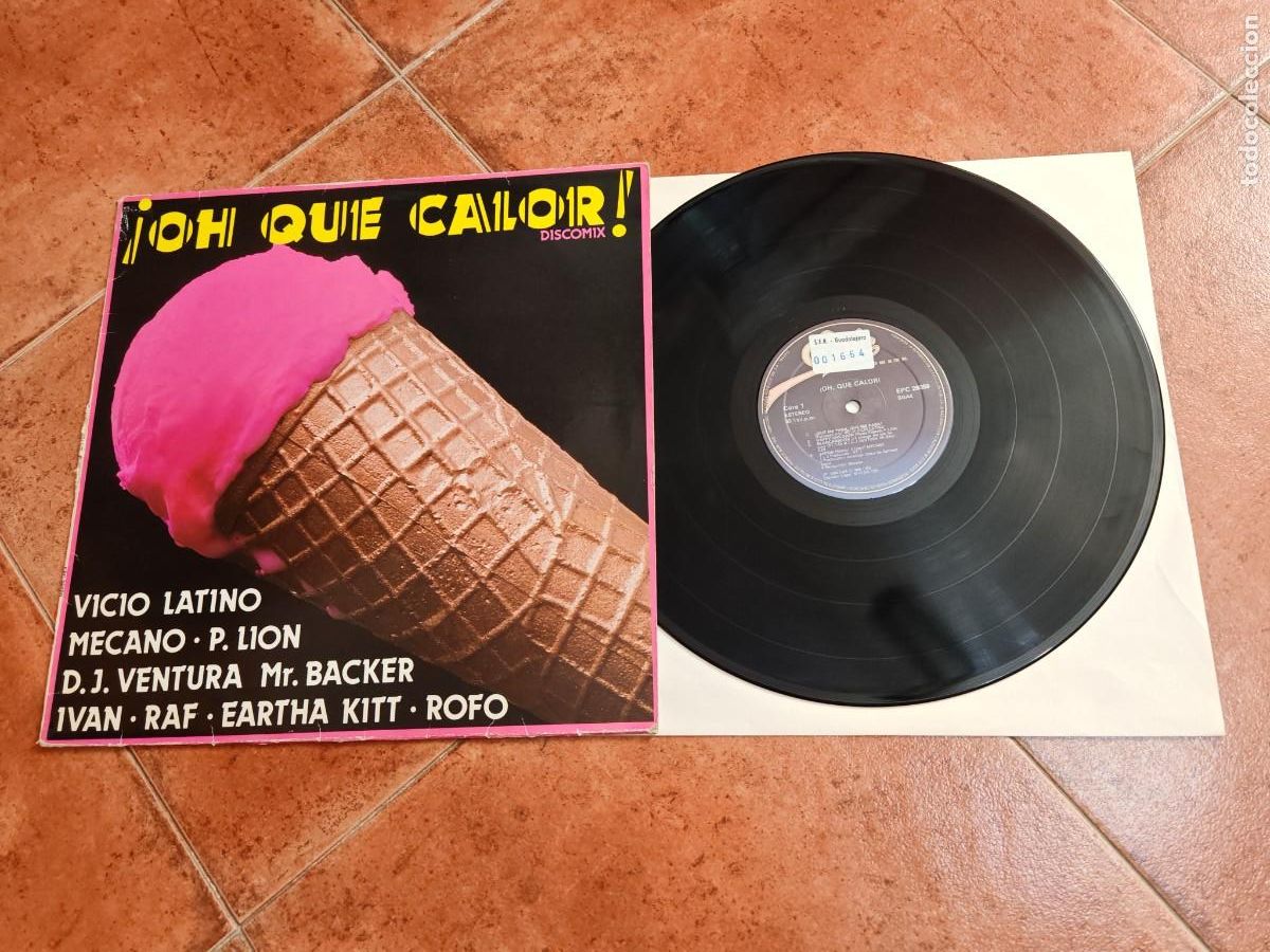 Vinyl-Schallplatten: &iexcl;OH QUE CALOR! LP VINILO DEL A&Ntilde;O 1984 Sello Promo MECANO Jap&oacute;n REMIX IVAN VICIO LATINO P. LION RAF