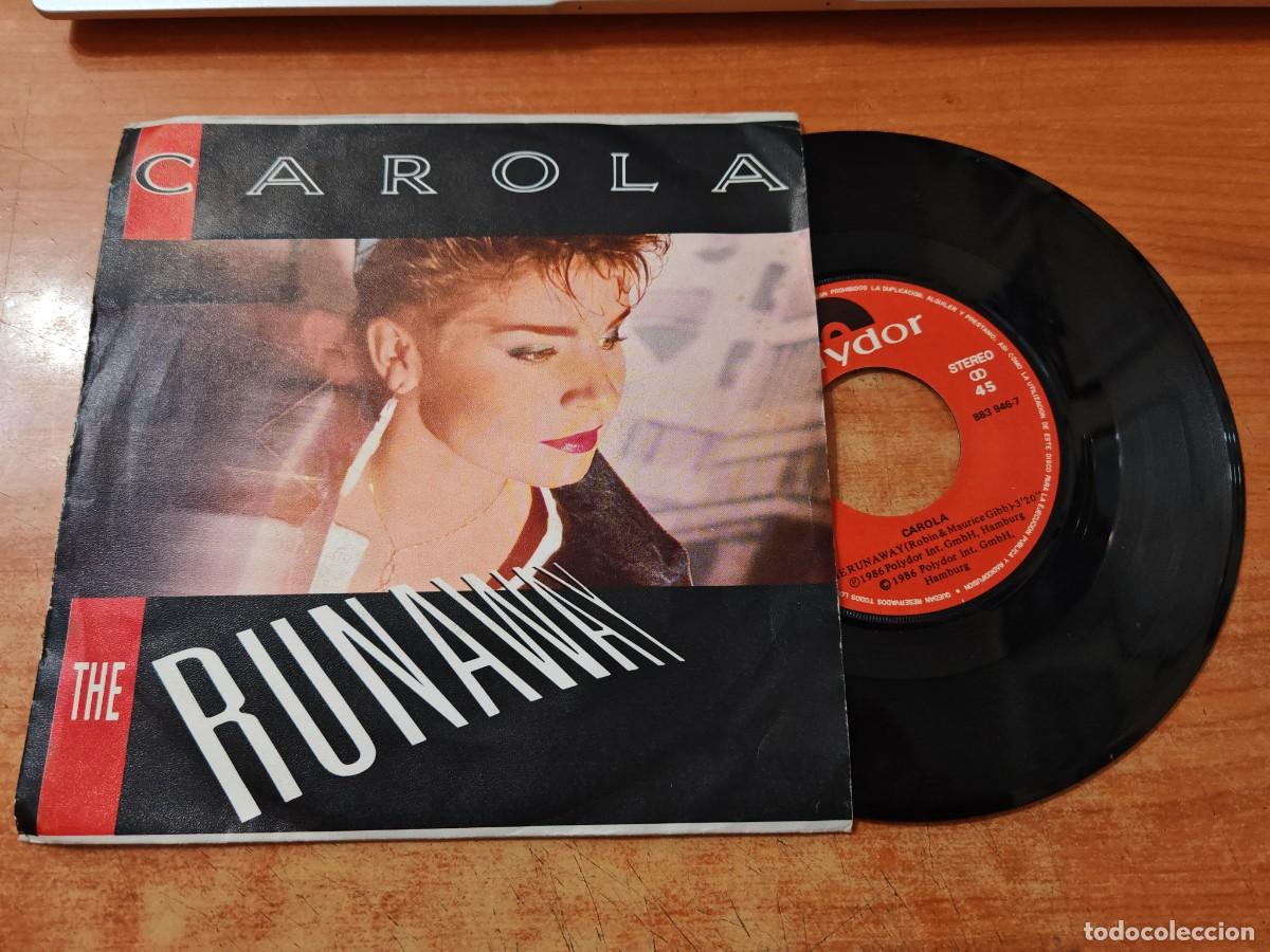 Discos de vinilo: CAROLA The runaway 7&rdquo; SINGLE VINILO DEL A&Ntilde;O 1986 ESPA&Ntilde;A BEE GEES MAURICE GIBB ROBIN GIBB 2 TEMAS