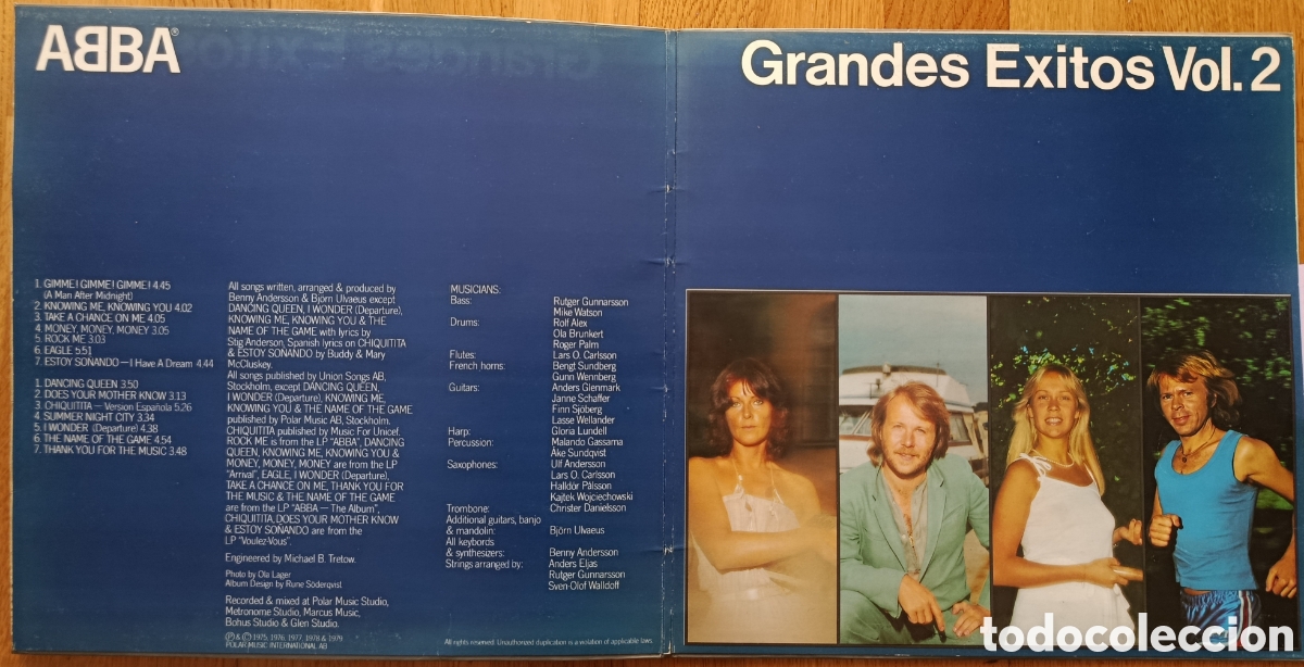 Discos de vinilo: Grandes Exitos Vol.2. ABBA. Vinyl - LP, Compilation, Gatefold - Foto 2