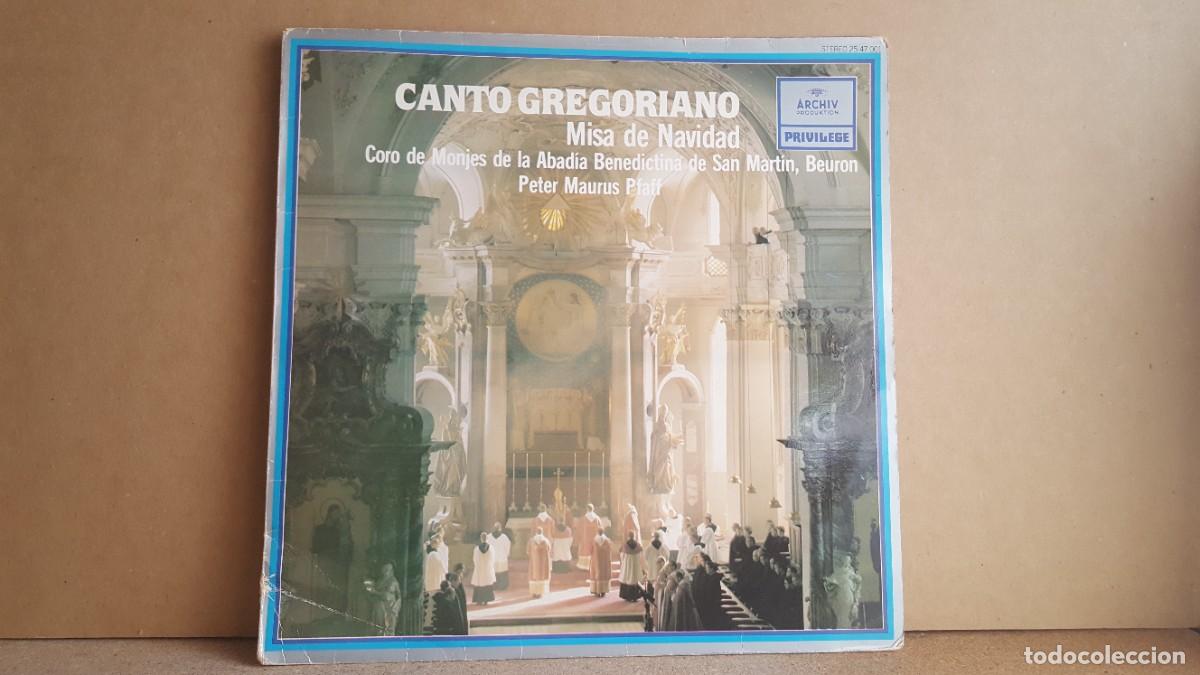 Discos de vinilo: Disco de vinilo &aacute;lbum LP. Canto Gregoriano, Misa de Navidad
