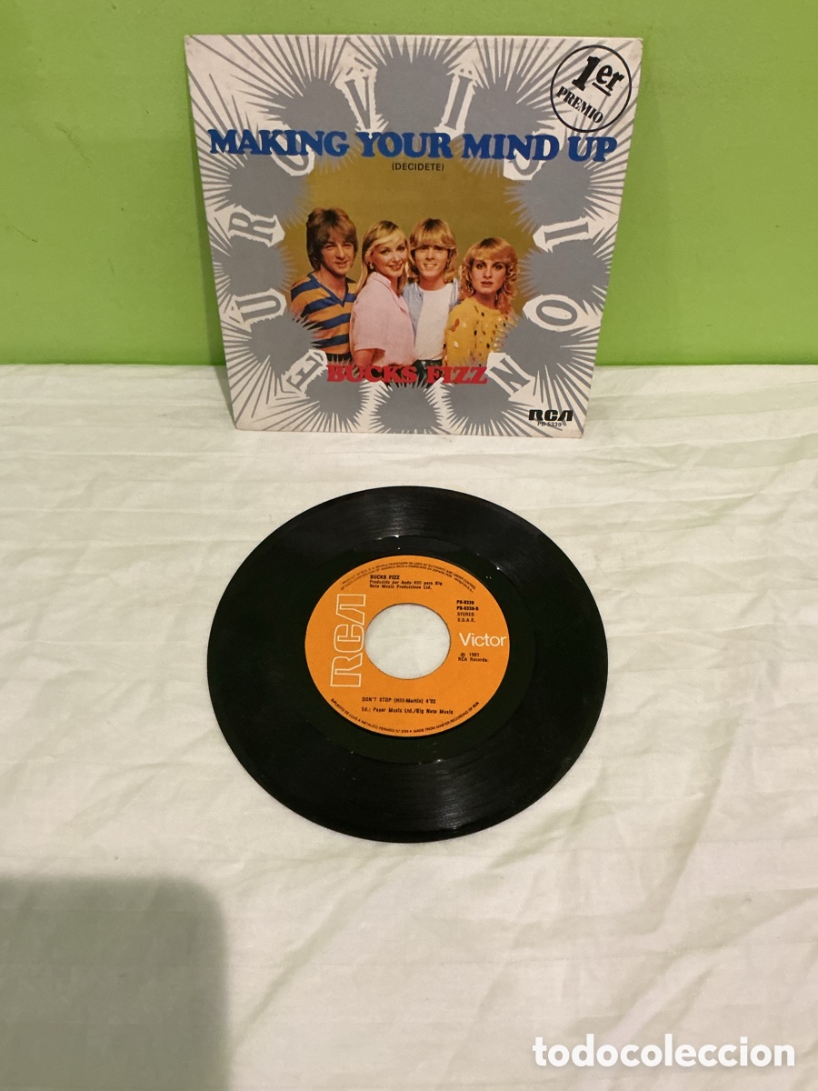 Discos de vinilo: BUCKS FIZZ &ndash; MAKING YOUR MIND UP &ndash; SINGLE 1981 - Foto 2