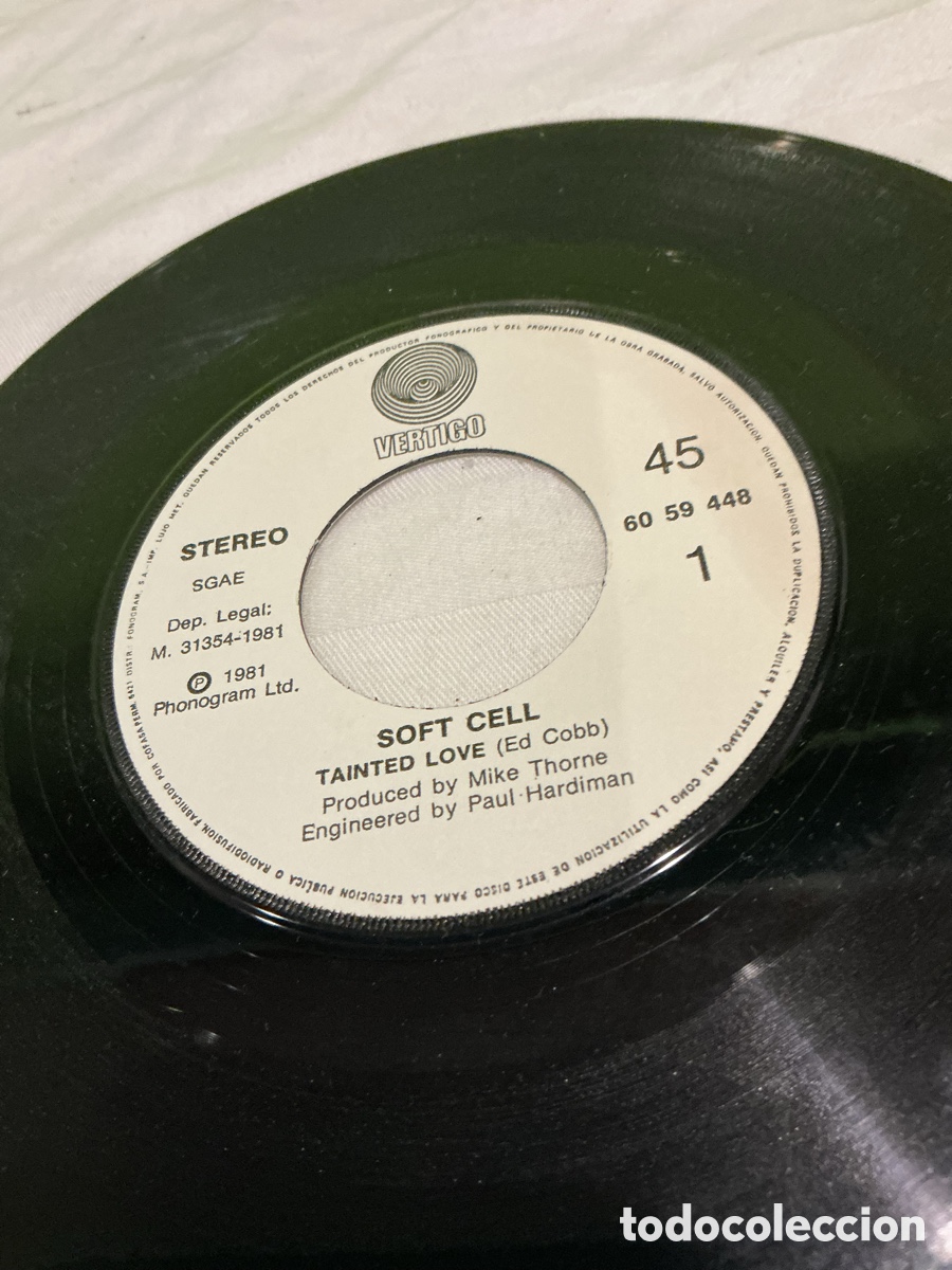 Discos de vinilo: SOFT CELL &ndash; TAINTED LOVE &ndash; SINGLE 1981 - Foto 3