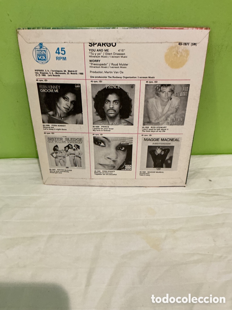 Discos de vinilo: SPARGO &ndash; YOU AND ME &ndash; SINGLE 1980 - Foto 6