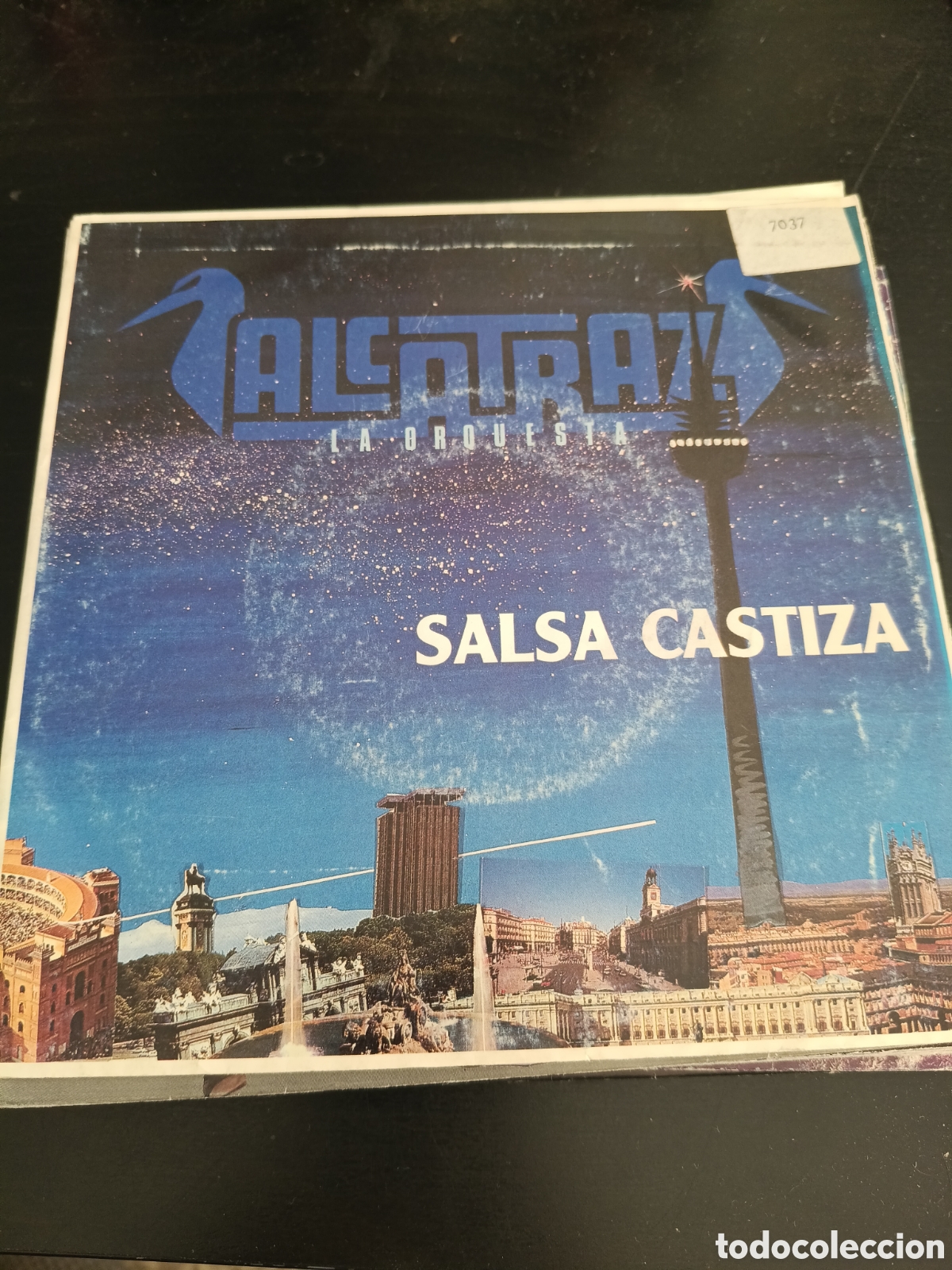 Discos de vinilo: Alcatraz La Orquesta &ndash; Salsa Castiza. Vinilo single 7&rdquo; promo 1989 Espa&ntilde;a