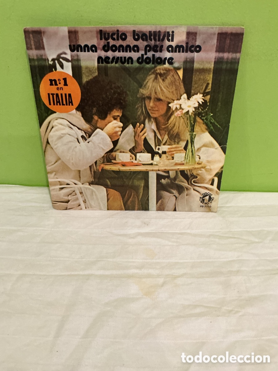 Discos de vinilo: LUCIO BATTISTI &ndash; UNA DONNA PER AMICO &ndash; SINGLE 1978