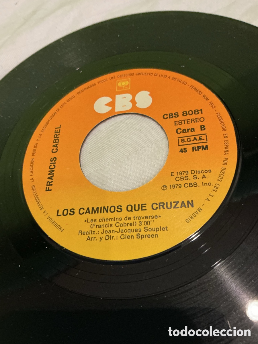 Discos de vinilo: FRANCIS CABREL &ndash; LA QUIERO A MORIR &ndash; SINGLE 1979 - Foto 4
