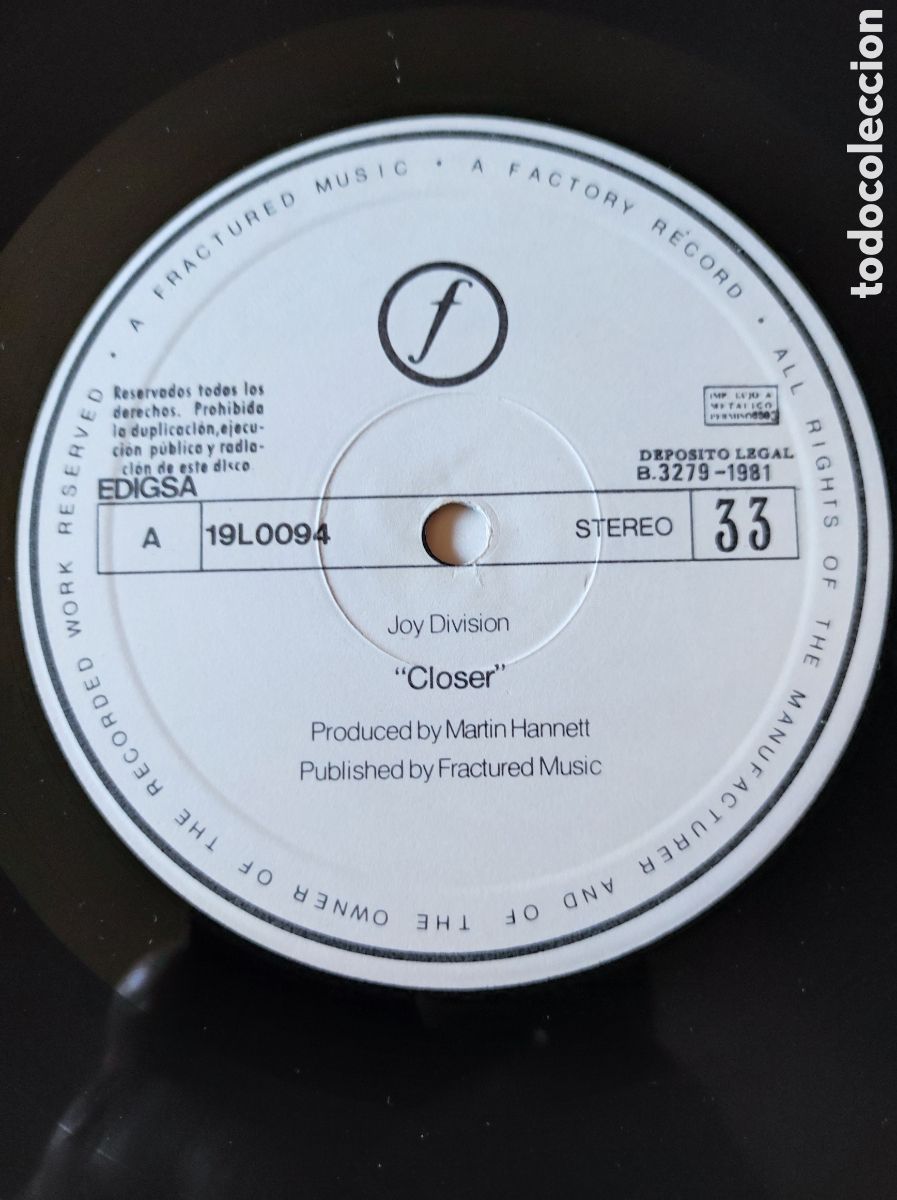 Discos de vinilo: JOY DIVISION - CLOSER - Foto 3