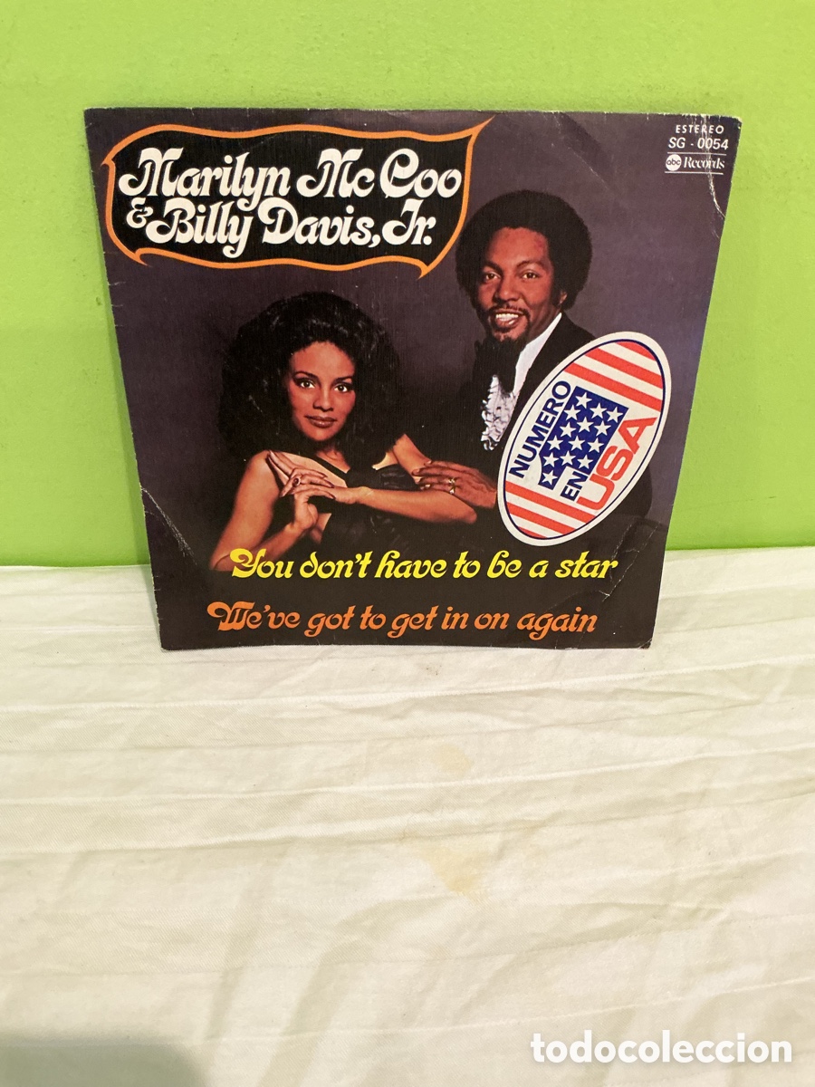 Discos de vinilo: MARILYN McCOO & BILLY DAVIS JR. &ndash; YOU DON&rsquo;T HAVE TO BE A STAR &ndash; SINGLE 1976