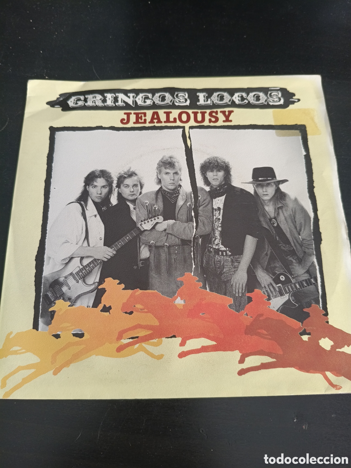 Discos de vinilo: Gringos Locos &ndash; Jealousy. Vinilo 7&rdquo; single 1988 Espa&ntilde;a