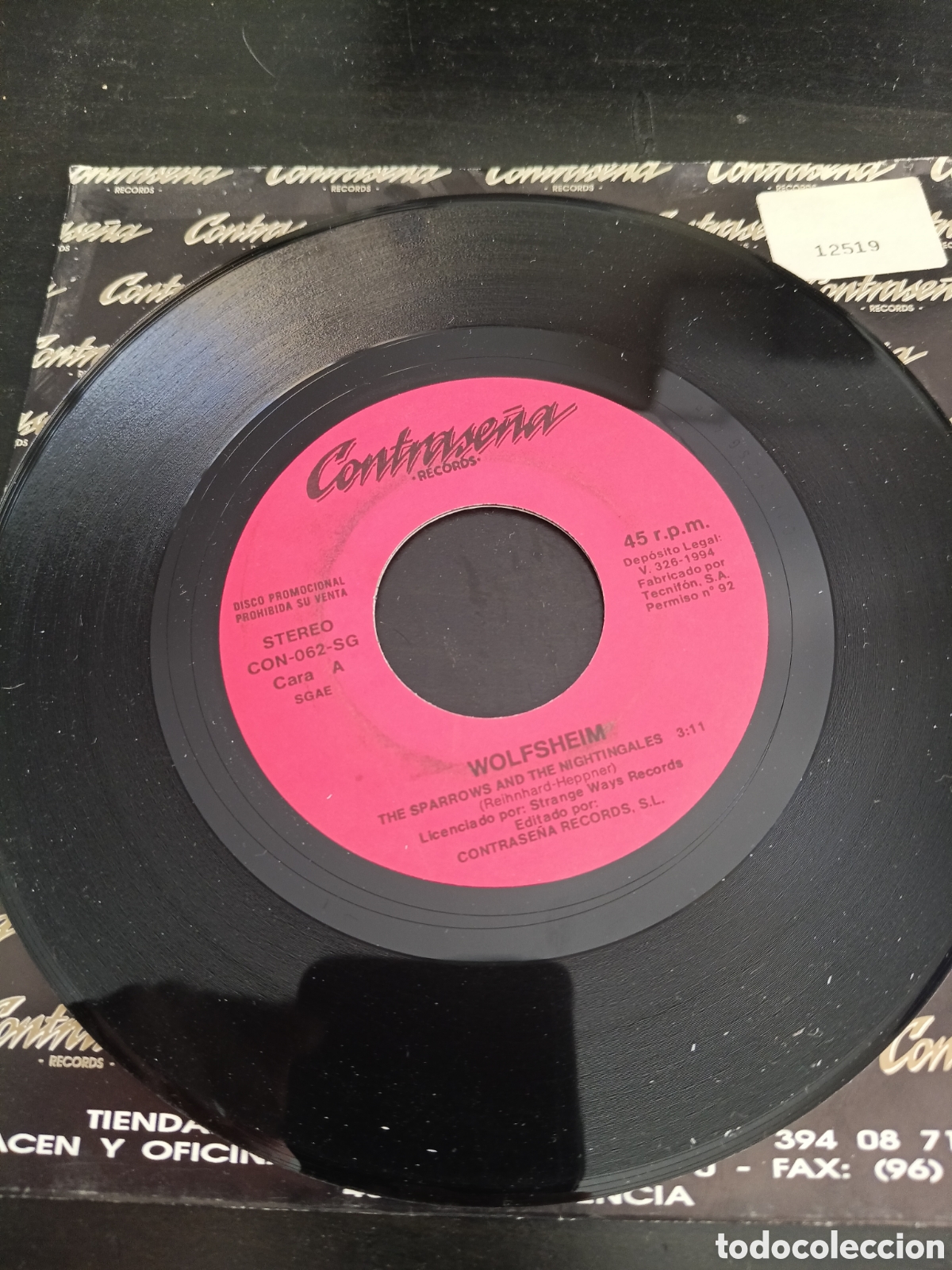 Discos de vinilo: Wolfsheim &ndash; The Sparrows And The Nightingales. Vinilo 7&rdquo; single promo 1994 Espa&ntilde;a