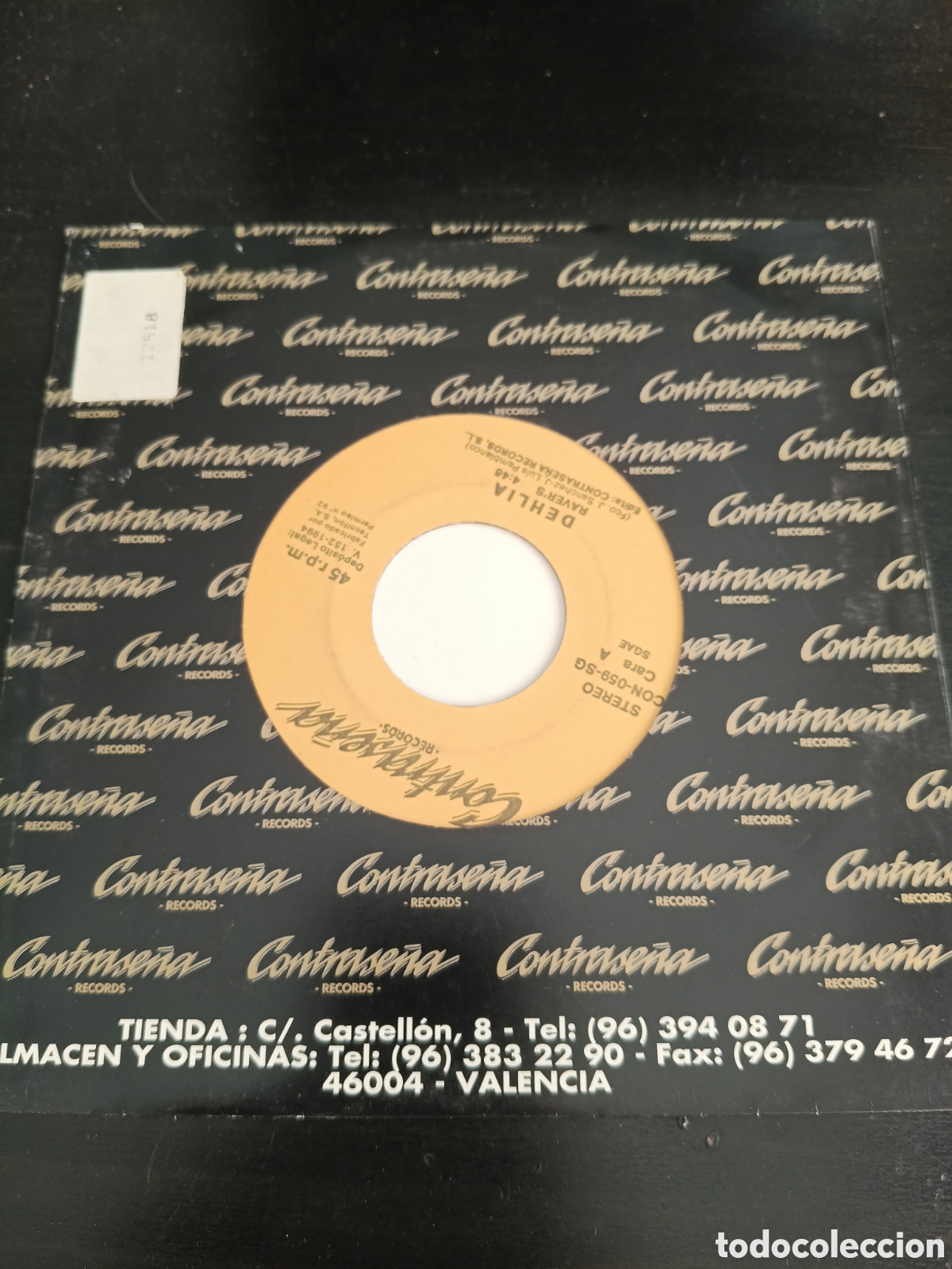 Discos de vinilo: Ravers &ndash; Dehlia. Vinilo 7&rdquo; single 1994 Espa&ntilde;a - Foto 1