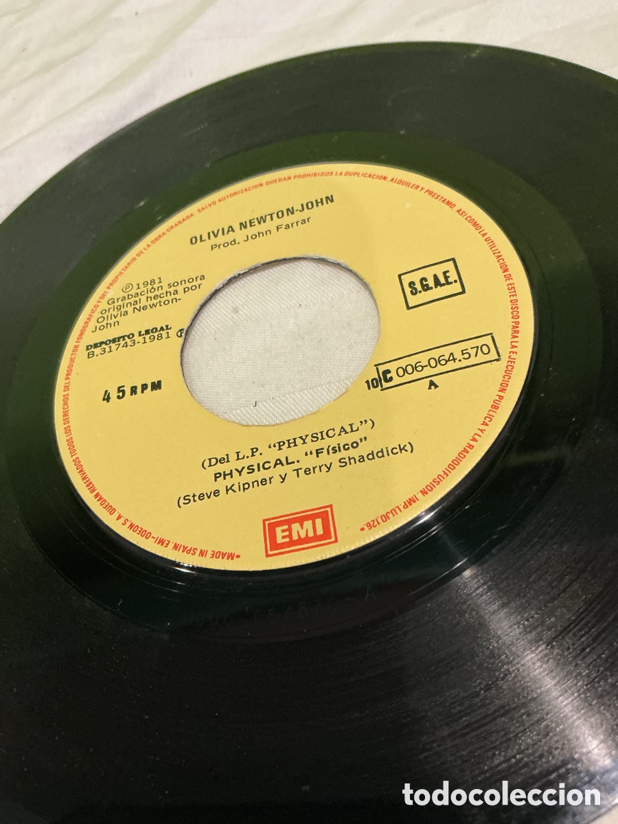 Discos de vinilo: OLIVIA NEWTON-JOHN &ndash; PHYSICAL &ndash; SINGLE 1981 - Foto 3