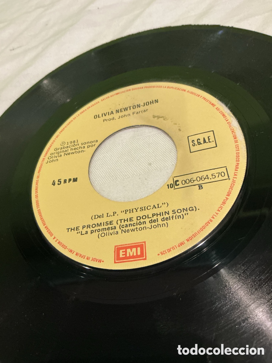 Discos de vinilo: OLIVIA NEWTON-JOHN &ndash; PHYSICAL &ndash; SINGLE 1981 - Foto 4