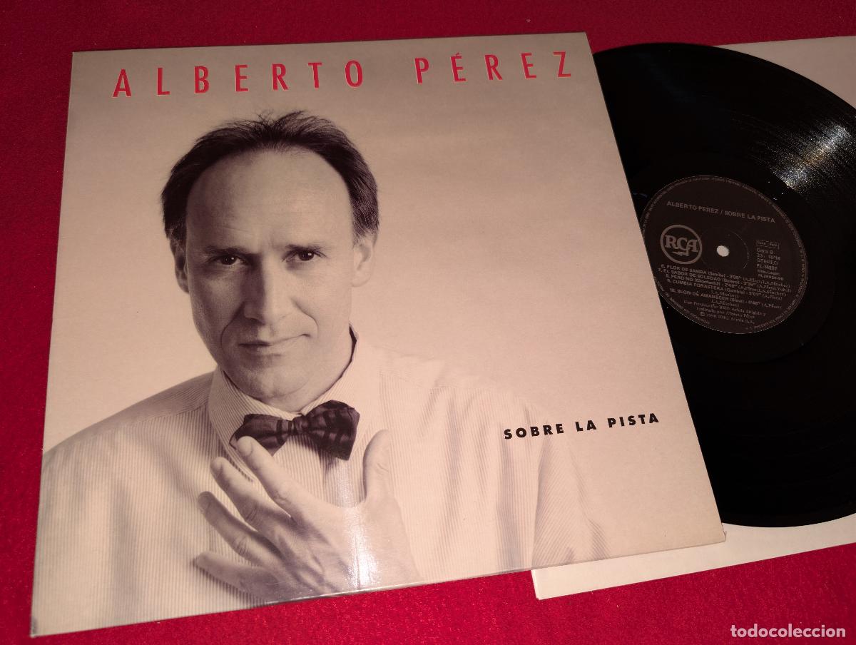 Discos de vinilo: ALBERTO PEREZ Sobre la pista LP 1990 RCA + FIRMADO Y DEDICADO EN CONTRAPORTADA