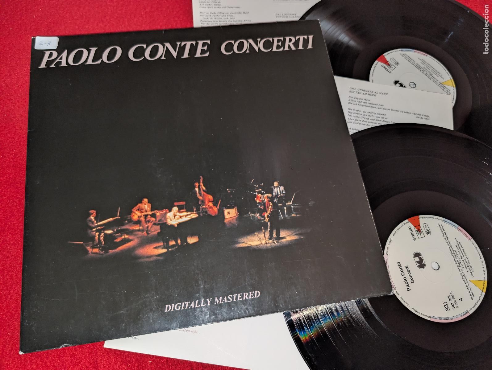 Discos de vinilo: PAOLO CONTE Concerti 2LP 1985 Ariola GERMANY ALEMANIA gatefold DIGITALLY MASTERED
