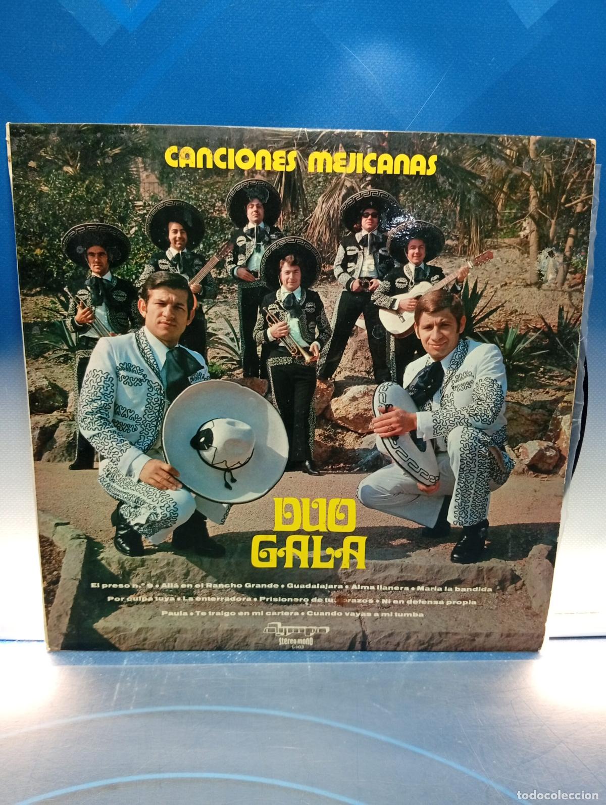 Dischi in vinile: Vinilo, Lp, Duo Gala, Canciones Mejicanas, 1973