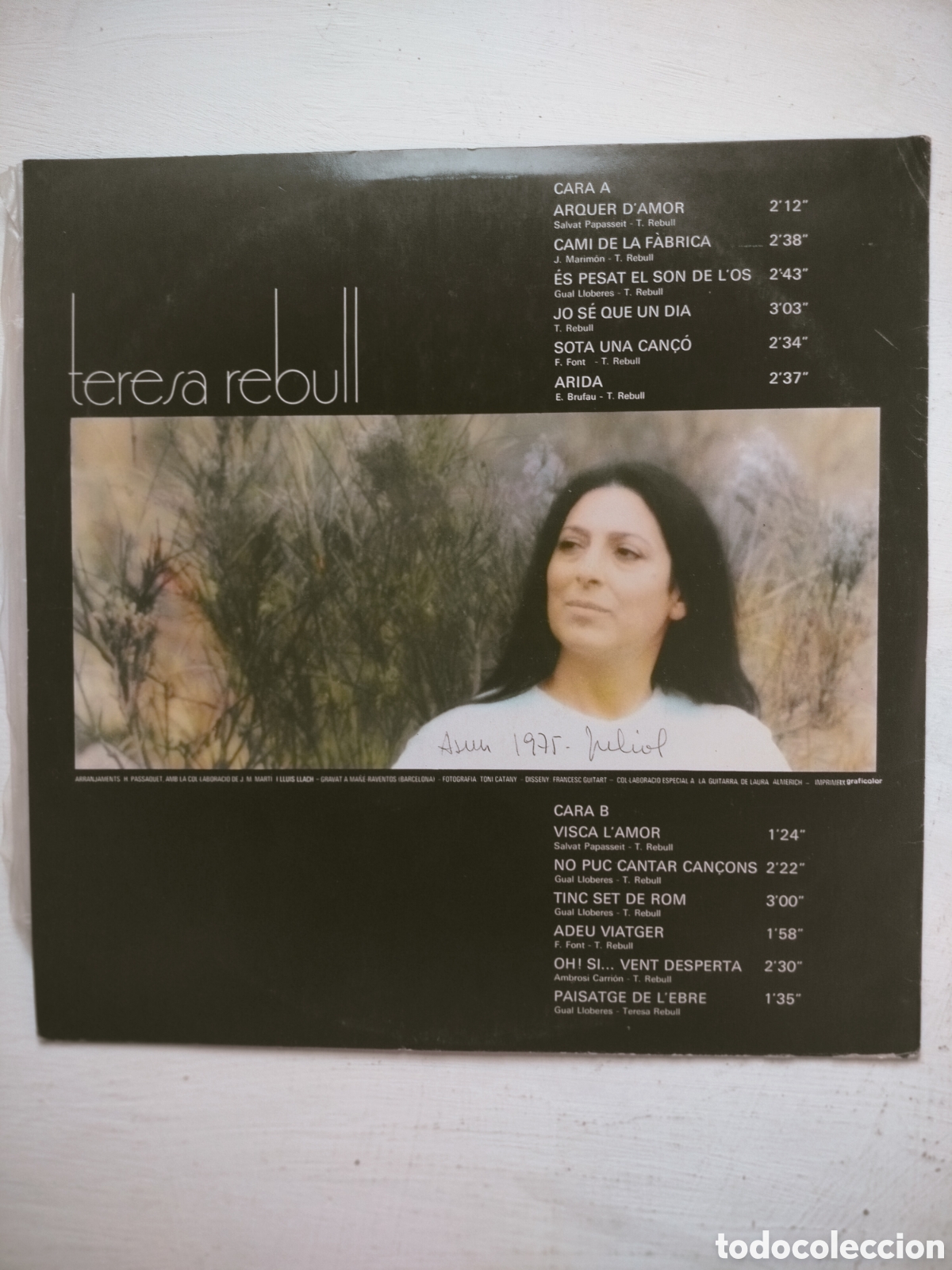 Discos de vinilo: Teresa Rebull LP 1973 - Foto 2