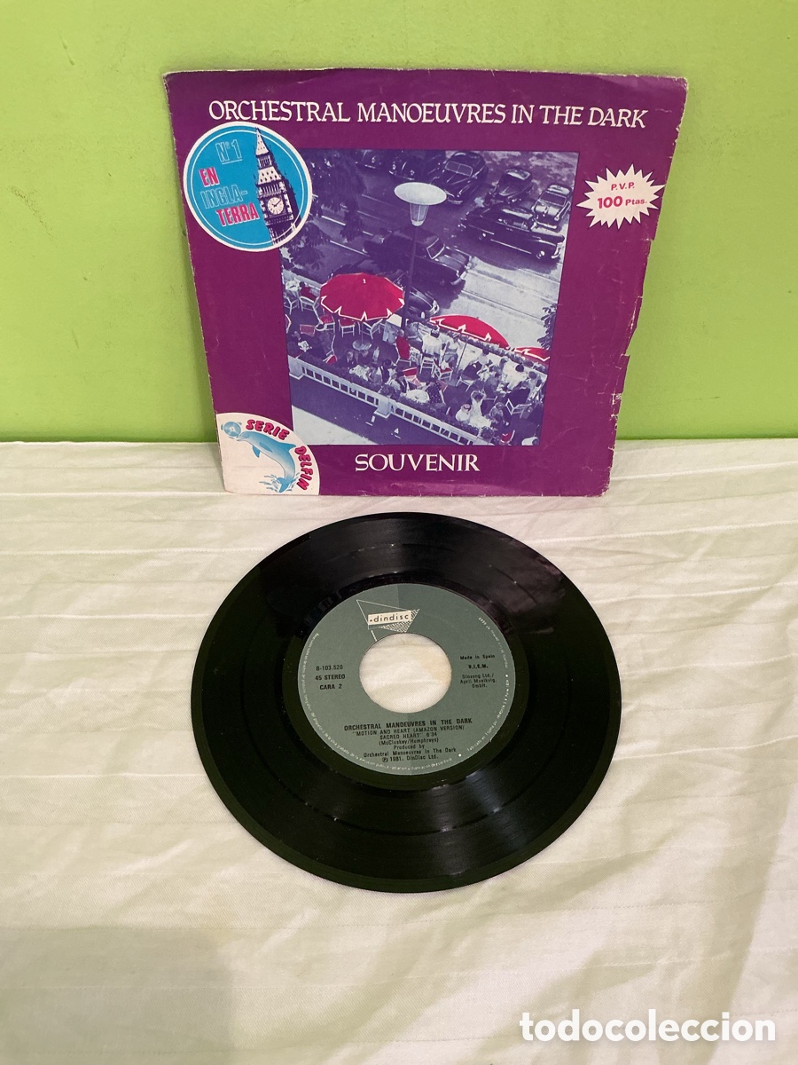 Discos de vinilo: OMD &ndash; Souvenir &ndash; Single vinilo 1981 - Foto 2
