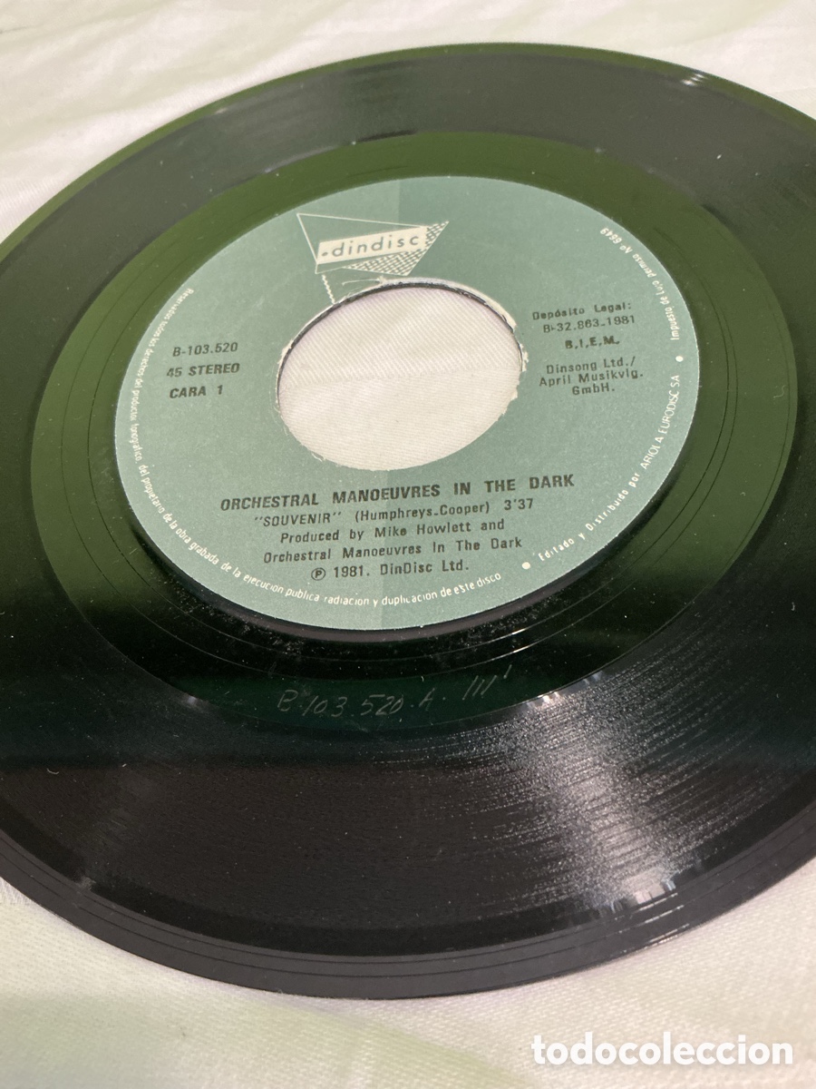 Discos de vinilo: OMD &ndash; Souvenir &ndash; Single vinilo 1981 - Foto 4