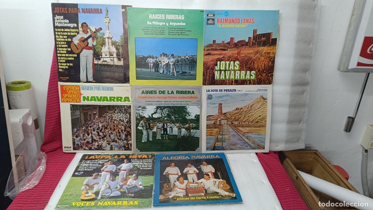 Vinyl records: LOTE DE 8 DISCOS JOTAS NAVARRAS.AIRES RIBERA,JOTA PERALTA,ALEGRIA NAVARRA,MILAGRO ARGUEDAS