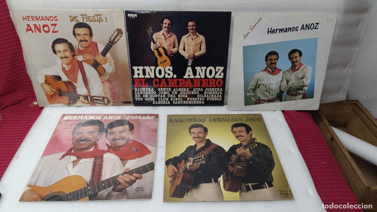 Disques de vinyle: LOTE DE 5 LPS DISCOS DE LOS HERMANOS ANOZ.DE FIESTA ,DOBLADOR,EL CAMPANERO,RANCHERAS,ASI SOMOS