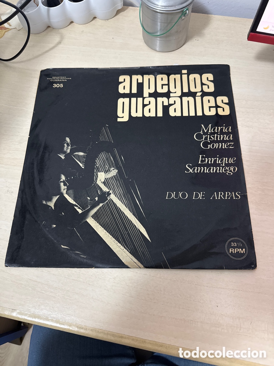 Vinyl records: DISCO VINILO ARPEGIOS GUARAN&Iacute;ES MAR&Iacute;A CRISTIANA G&Oacute;MEZ ENRIQUE SAMANIEGO D&Uacute;O DE ARPAS