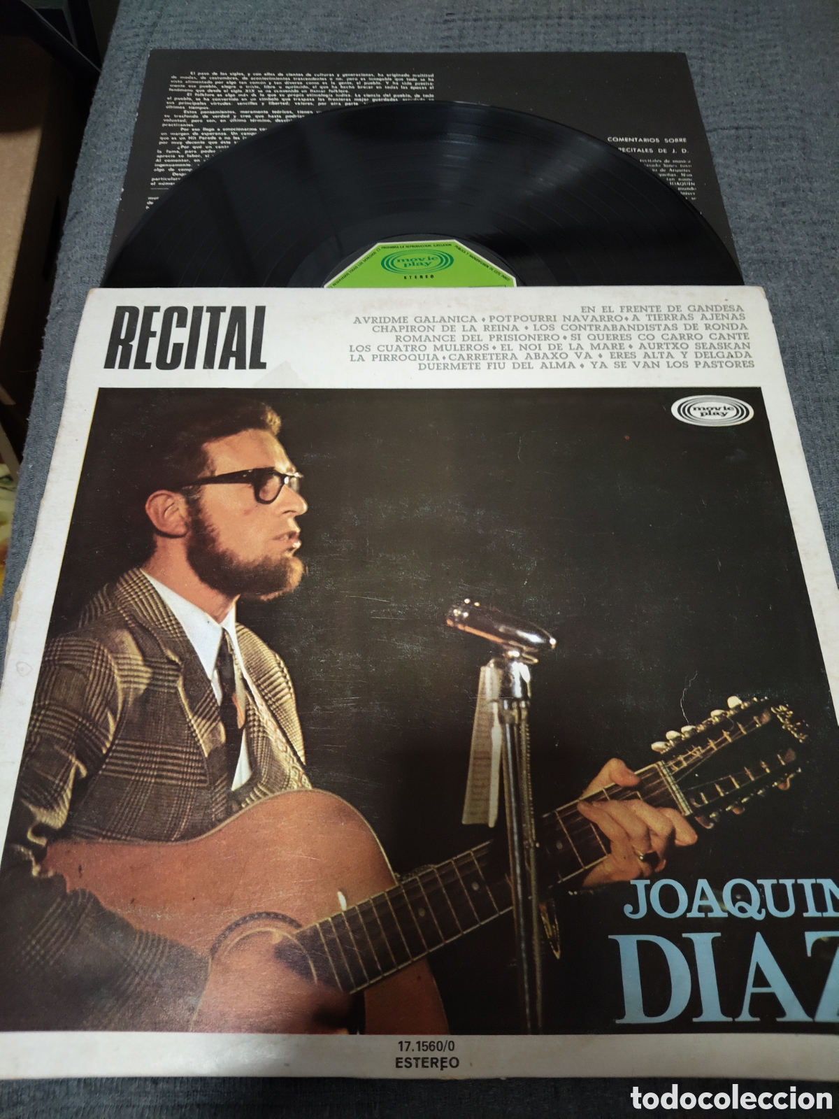 Disques de vinyle: &aacute;lbum debut de Joaqu&iacute;n D&iacute;az, titulado Recital