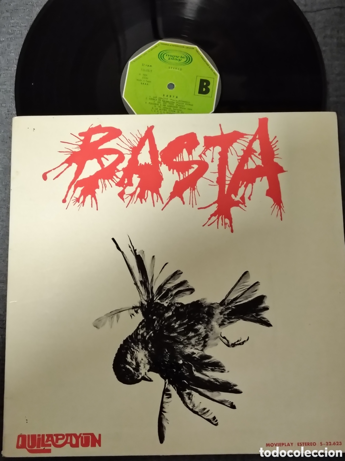 Discos de vinilo: &aacute;lbum Basta del grupo chileno Quilapay&uacute;n