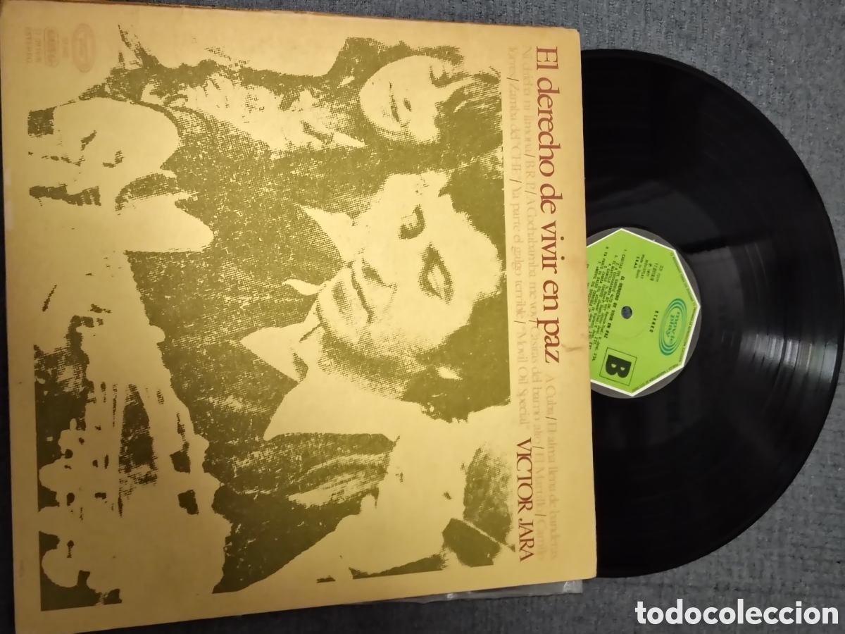 Discos de vinilo: El derecho de vivir en paz&rdquo; del emblem&aacute;tico cantautor chileno V&iacute;ctor Jara