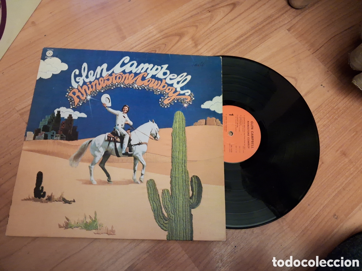 Discos de vinilo: Glen Campbell&nbsp;lp&nbsp;Rhinestone Cowboy