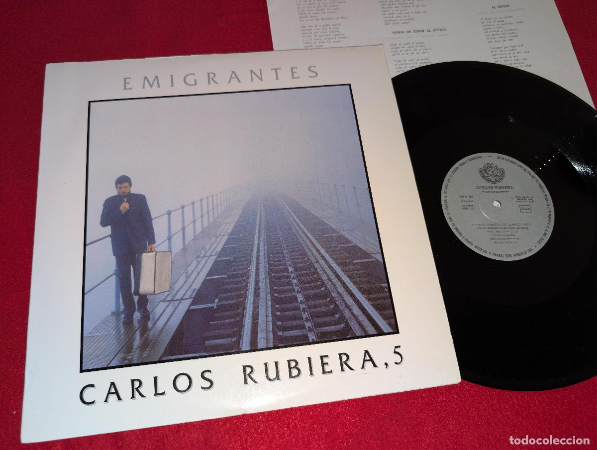 Discos de vinilo: CARLOS RUBIERA 5 Emigrantes MiniLP 1989 Sociedad Fonografica Asturiana ASTURIAS