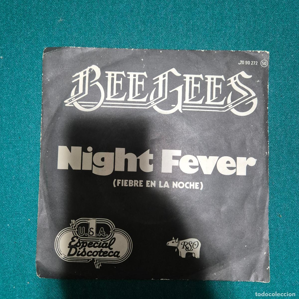 Discos de vinilo: Bee Gees &ndash; Night Fever = Fiebre En La Noche