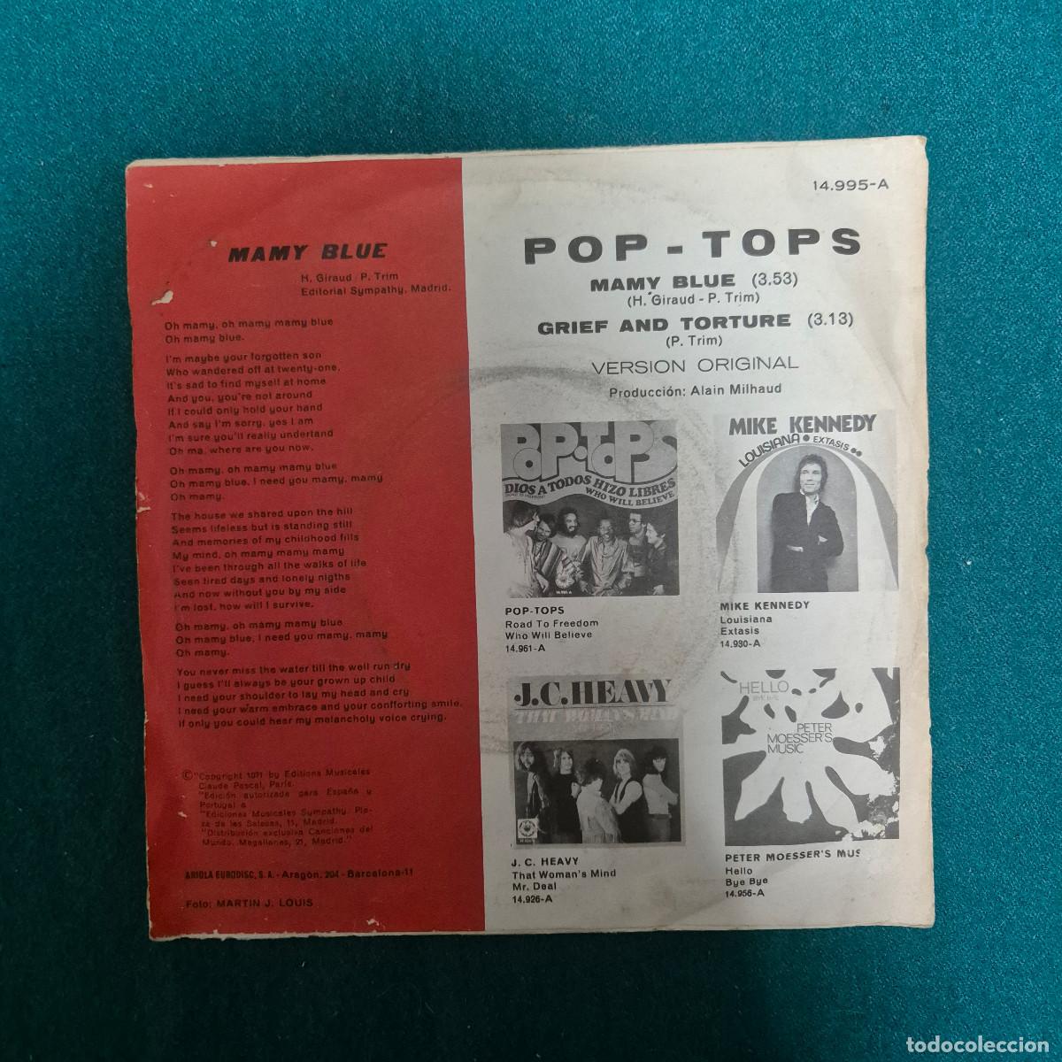 Discos de vinilo: Pop-Tops &ndash; Mamy Blue - Foto 2