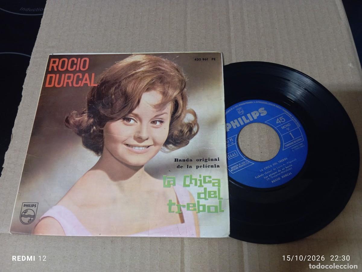 Vinyl records: EP ROCIO DURCAL / PELICULA LA CHICA DEL TREBOL / PHILIPS 1964