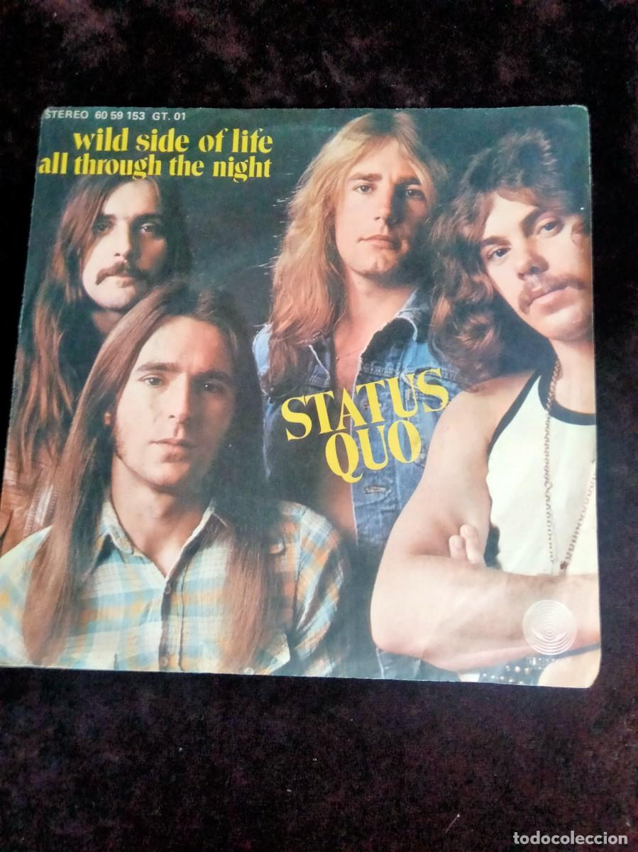 Vinyl records: status quo - wild side of life - all through the night - disco como nuevo