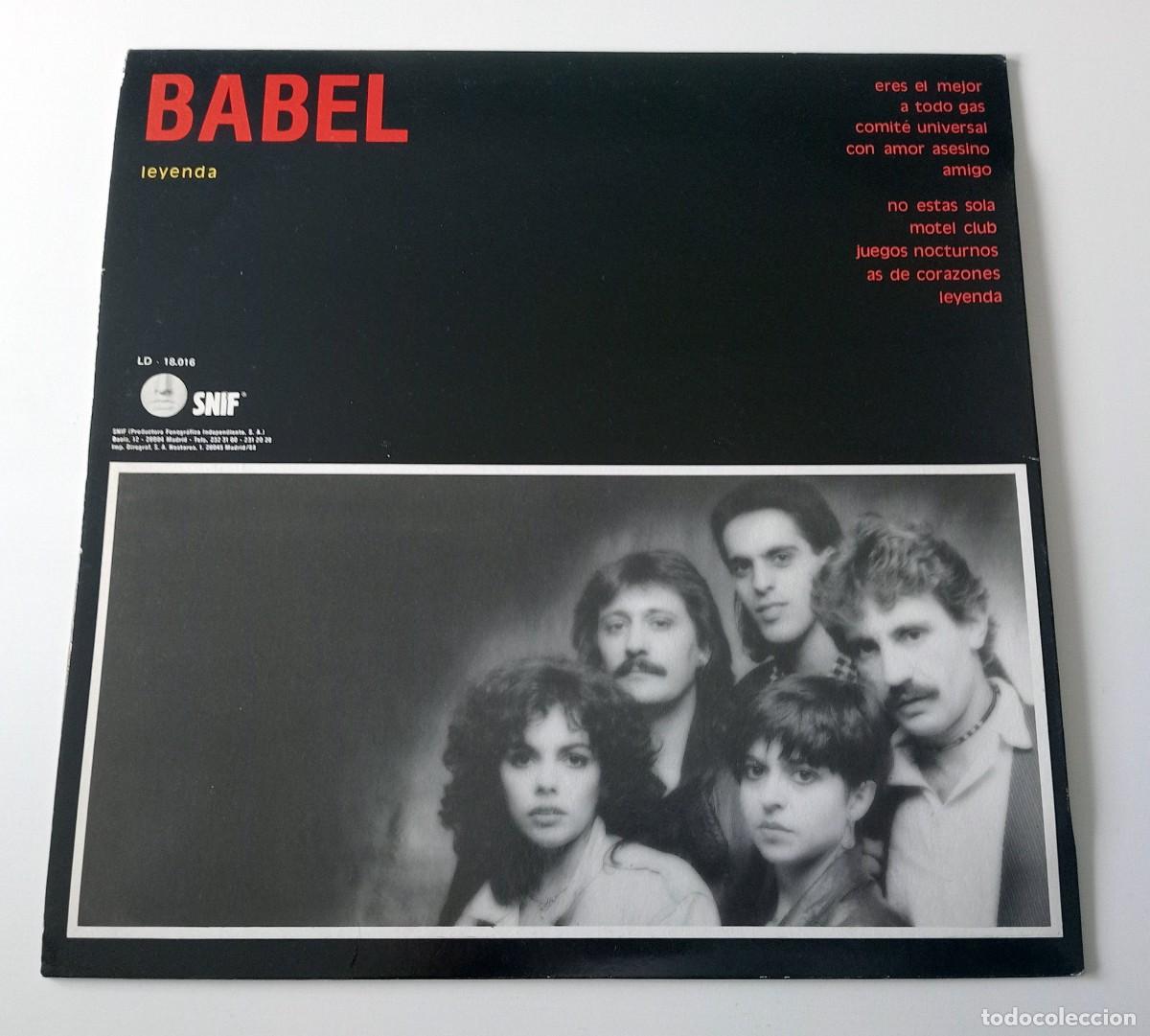 Discos de vinilo: LP BABEL - LEYENDA (1987) - Foto 2