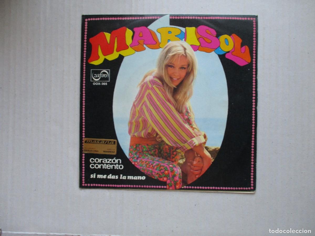 Discos de vinilo: DISCO SINGLE , MARISOL , CORAZON CONTENTO Y OTRAS , BUEN ESTADO , VER FOTOS