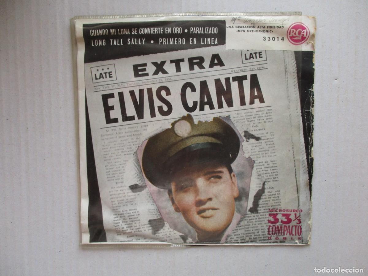 Discos de vinilo: DISCO SINGLE , ELVIS CANTA , CUANDO MI LUNA SE CONVIERTE EN OROY OTRAS , BUEN ESTADO , VER FOTOS