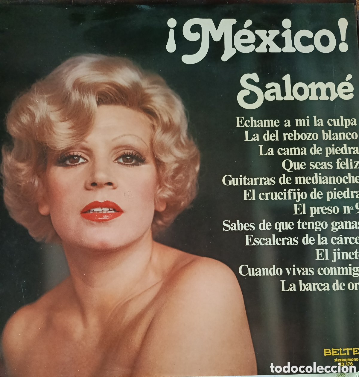 Discos de vinilo: Salom&eacute; canta a M&eacute;xico Lp sello Belter editado en Espa&ntilde;a a&ntilde;o 1976.