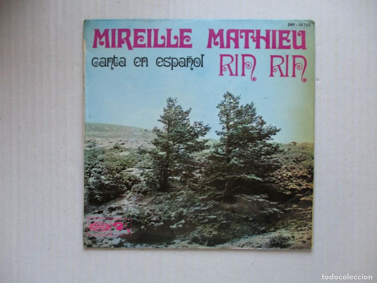 Discos de vinilo: DISCO SINGLE , MIREILLE MATHIEU , RIN RIN Y OTRAS , BUEN ESTADO , VER FOTOS
