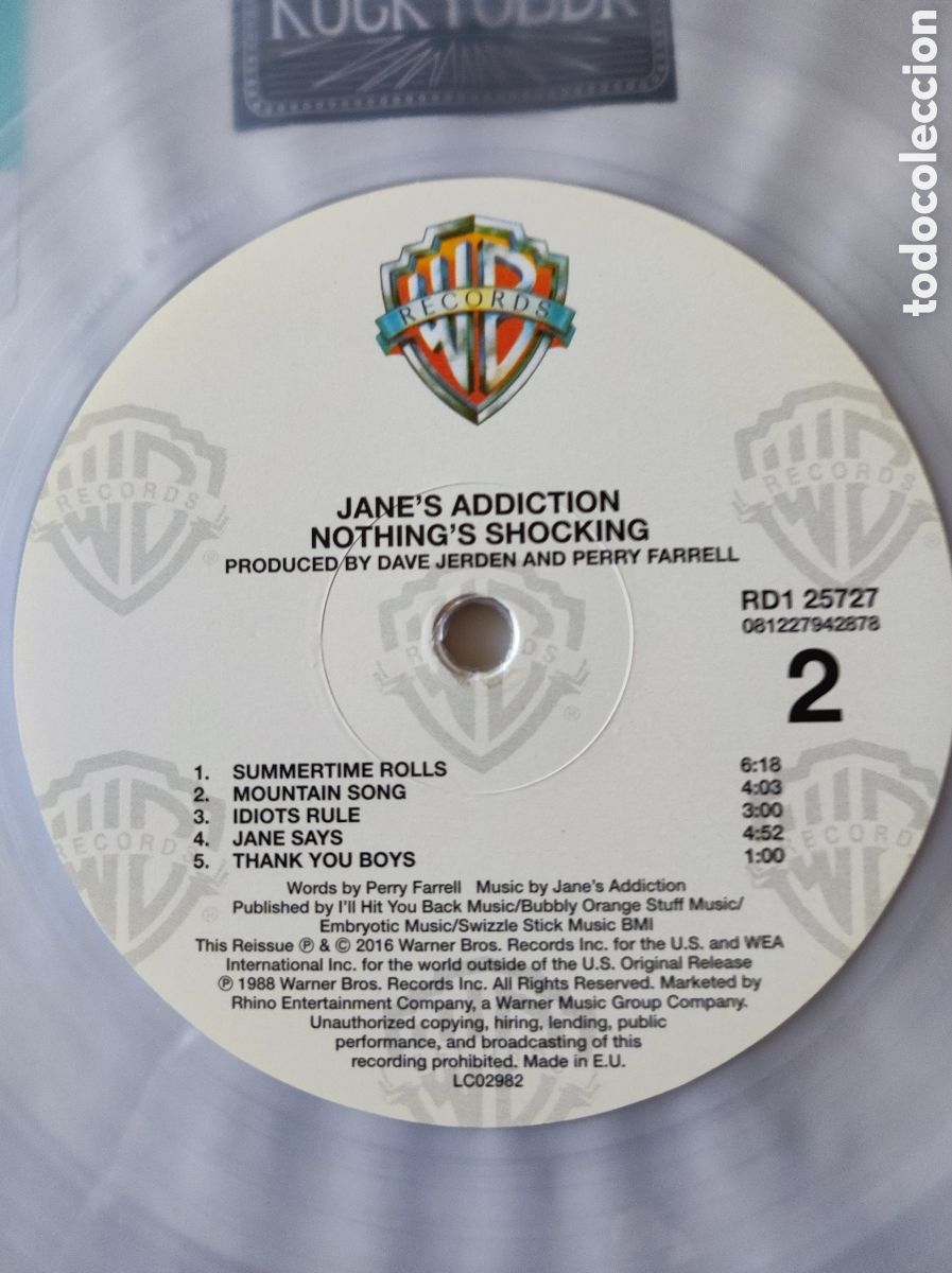 Discos de vinilo: JANES ADDICTION - NOTHINGS SHOCKING - Foto 7