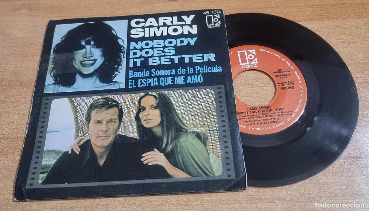 Discos de vinilo: CARLY SIMON Nobody does it better JAMES BOND 7&rdquo; SINGLE VINILO PROMO A&Ntilde;O 1982 ESPA&Ntilde;A 2 TEMAS