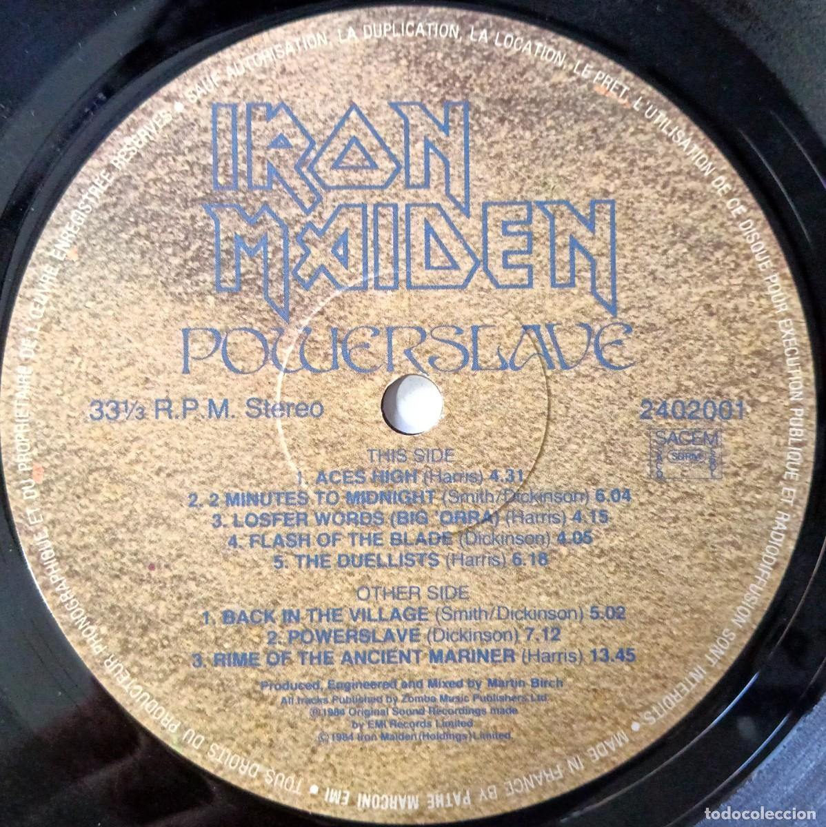 Discos de vinilo: LP IRON MAIDEN - POWERSLAVE - Foto 6