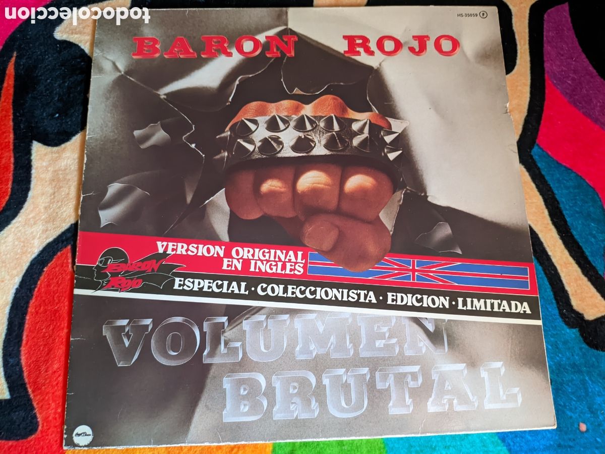 Discos de vinilo: // Baron Rojo &ndash; Volumen Brutal (Version Original En Ingles) - Chapa 1982,stereo