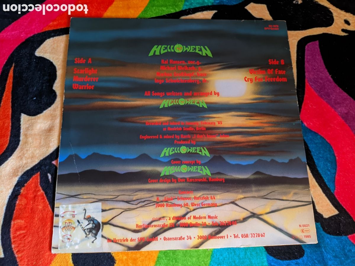 Discos de vinilo: // Helloween - Helloween Noise Germany 1985 - Foto 2