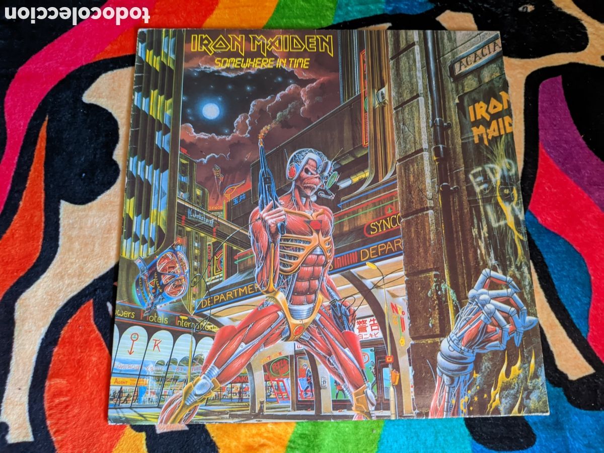 Discos de vinilo: // Iron Maiden - Somewhere in time - Emi Espa&ntilde;a 1986