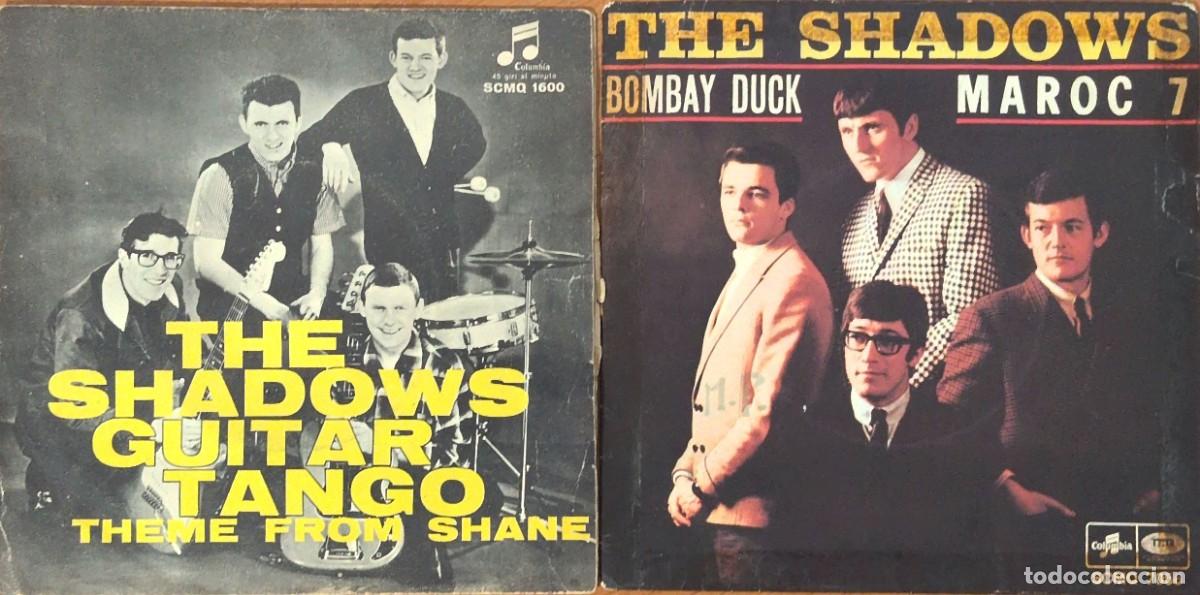 Discos de vinilo: LOTE 2 Single 7&rdquo; THE SHADOWS Italia Columbia - Edici&oacute;n Juke-Box Con Tira Integra Sin Cortar!
