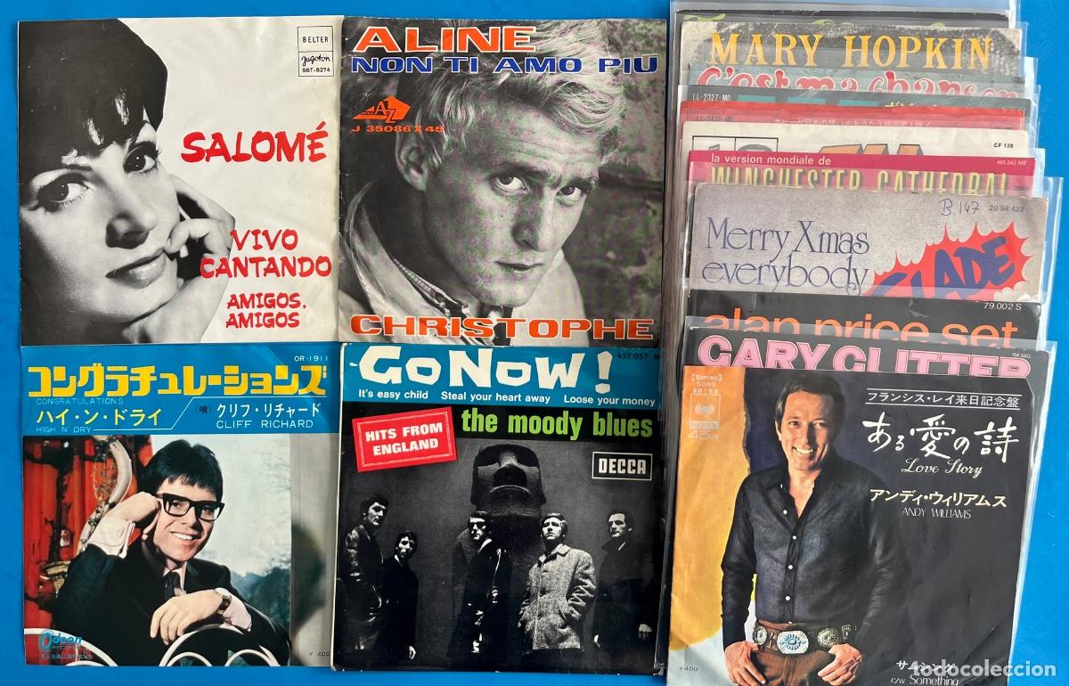 Discos de vinilo: LOTE POP NACIONAL & INT&acute;L - Moody Blues -Slade - Salom&eacute; - etc. ( 35 discos )