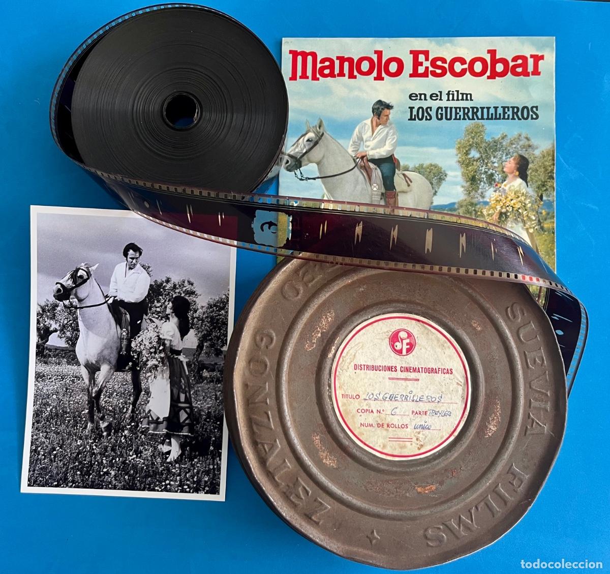 Discos de vinilo: MANOLO ESCOBAR - Trailer ORIGINAL - 35mm - de LOS GUERRILLEROS - MUY RARO - PARA COLECCIONISTAS
